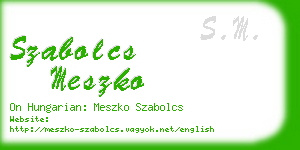 szabolcs meszko business card